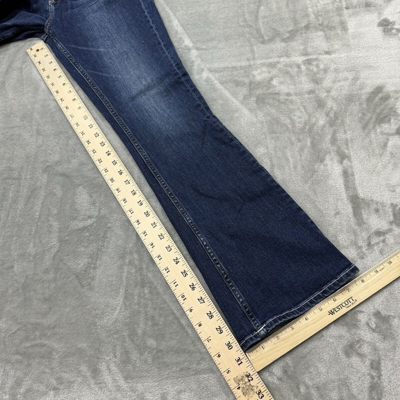 Vigoss Jeans Womens 6 Blue Bootcut Stretch Dark Wash Denim Pockets Logo Casual - Picture 5 of 9